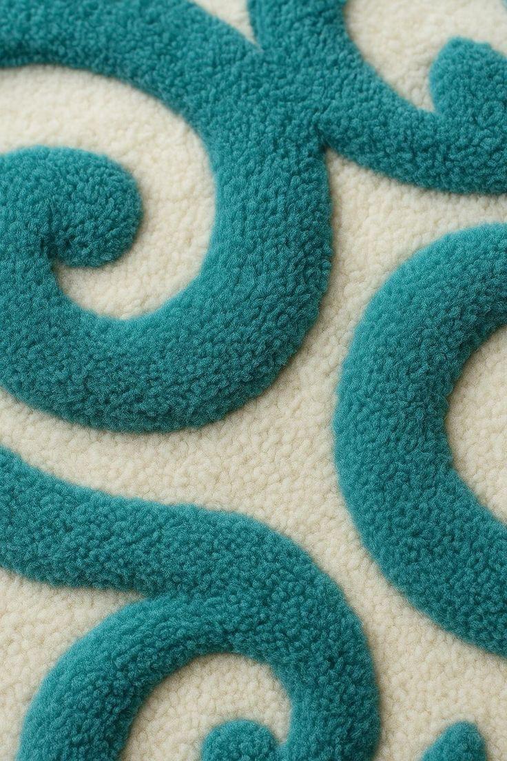 Arabesque Teal Carved Contour Accent Rug-the ruggallery